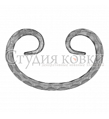 Кованый элемент: SK41.03.153 Вензель С (175х110) обжатый
